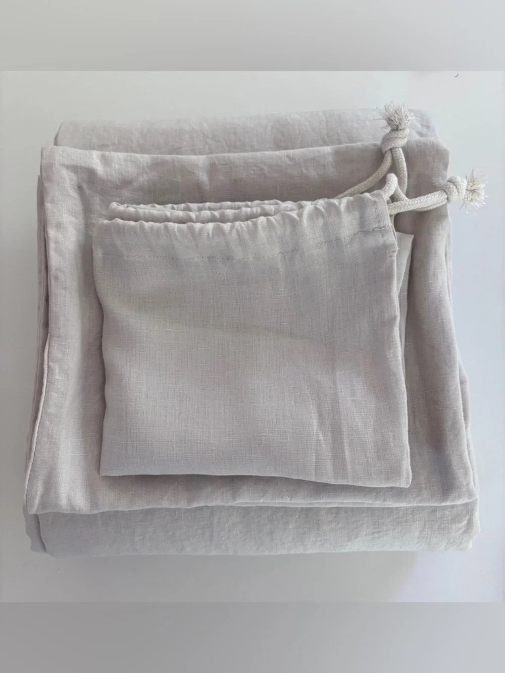 Quince Linen Duvet Cover Set Full/Queen Sand 3pc 100% Flax NWOT